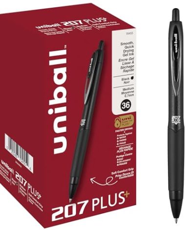 207PLUS+ Gel, 0.7MM, Black, 36pk