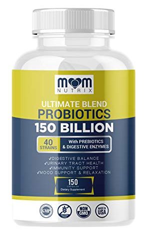 Probiotics 150 Billion CFU - 40 Strain Probiotics for Women, Men and Adults - Shelf Stable Probiotic with Organic Prebiotic - Acidophilus Probiotic - 150 Capsules - Made in USA