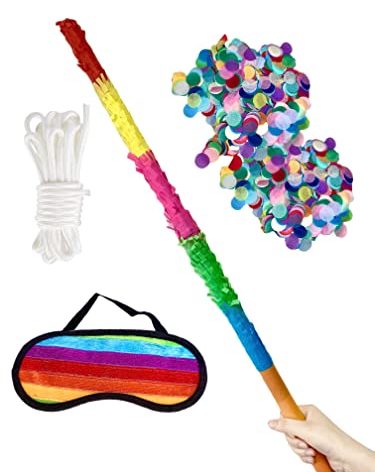 ZCFIFDGB 32-inch pinata sticks, that won't break,the quality is veryvery hard.kids can enjoy playing at the pinata party without worrying about it getting damaged.Piñata Stick kids love