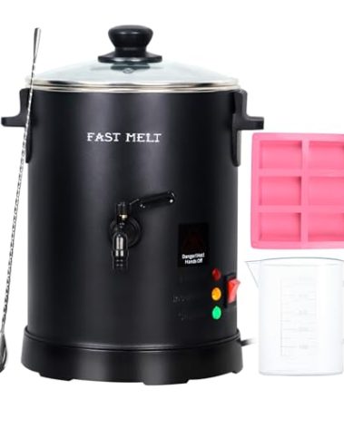 FAST MELT 6Lbs Soap Base Melter - Soap Making Kit with Constant Temperature Control Melter, Quick Pour Spout, Ideal for Homemade Soap Business Fast Loading Easy Clean