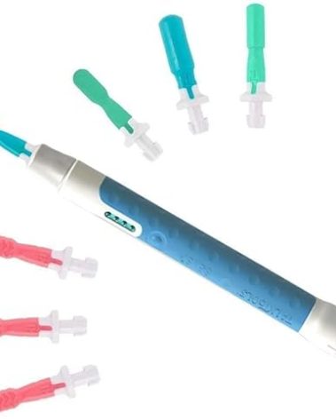 TalkTools Sensi Oral Sensory Therapy Tool with Soft Sensi Jaw Tips – 7-Piece Adjustable Sensory Stimulation Set for Oral Motor Awareness & Feeding Skill Development – (Ocean Blue)