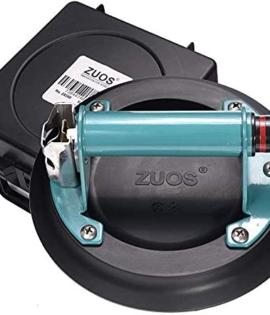 ZUOS 8" Glass suction cup for Granite & Lifting, Vacuum Suction Cup Vacuum Glass Lifter with Metal Handle and ABS Pump,240lbs