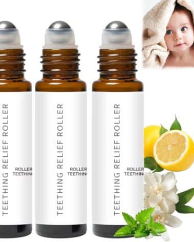 Velaria Teething Roller - 3 Pack, Baby Teething Oil Roller, Natural Relief
