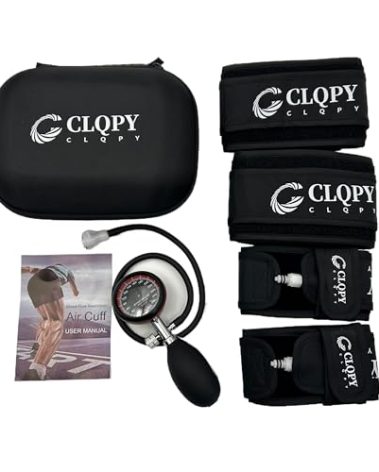 BFR Training System – Blood Flow Restriction Bands for Occlusion Training, Gym Venous Restriction, Muscle Strength & Growth Hormone Stimulation for Men and Women Fitness Workouts (2 Leg Bands)