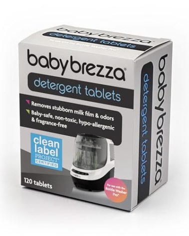 Baby Brezza Universal Detergent Soap Tablets for Baby Brezza Bottle Washer Pro and All Brands of Bottle Washers, 120 Tablets
