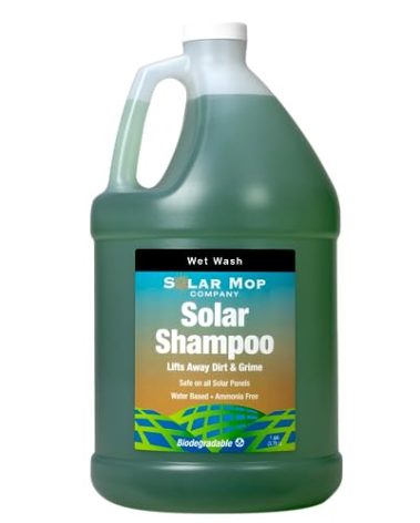 Solar Shampoo 1 Gallon / 3.79L - Professional-Grade Cleaner for Solar Panels - Lifts Away Dirt & Grime - Water Based & Ammonia Free