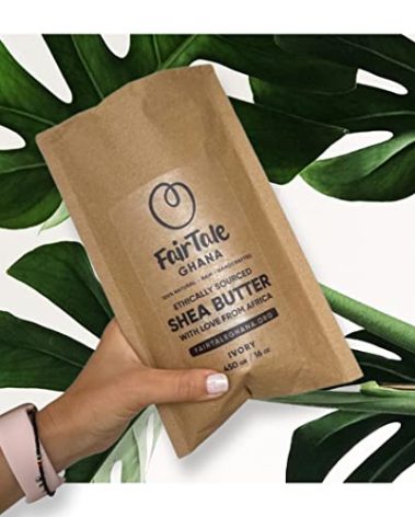 FairTale GHANA Raw African Shea Butter 16 oz - Wild Harvested, 100% Natural, Unrefined, Vegan, Ivory Skin Moisturizer