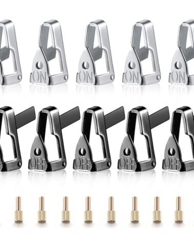 Dreyoo Time Switch Replacement Trippers Kit, Indoor Outdoor Mechanical Timer On Off Clips Compatible with TORK 1100/TORK 7000/TORK 1800 Series Time Switch (5 ON /5 Off /10 Screws)