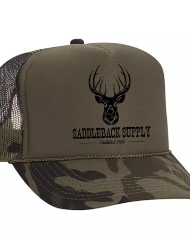 Saddleback Supply Foam Snapback Trucker Hat Deer Hunting Logo-Dark Camo/b