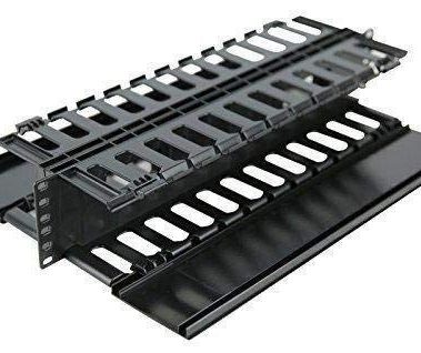 Raising Electronics 2U Horizontal Double Sided Finger Duct Cable Manager 19 Inch Rack Mount