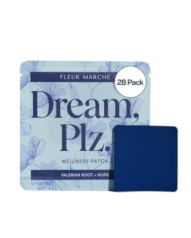Fleur Marche Dream, Plz Botanical Sleep Patch - Better ZZZ's with Valerian Root, L-Theanine, Lavender Oil & Hops - Natural Sedative - Highly Bioavailable - 28 Patches