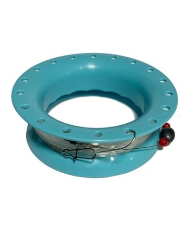 Hand Reel Cuban YOYO 6" Hook Keeper with 40 Lb 140 Yards Mono line, Stainless Steel Leader, 3/0 Japan Made Hook