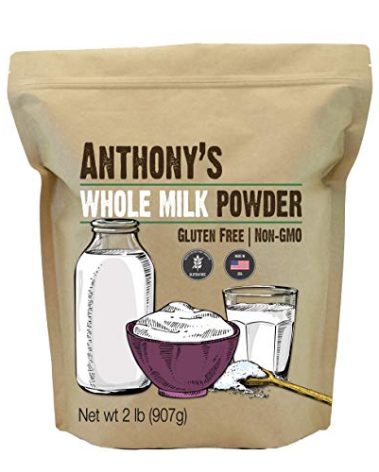 Anthony's Whole Milk Powder, 2 lb, Gluten Free, Non GMO, Made in USA