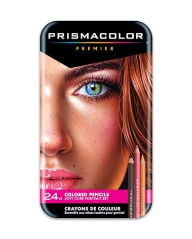 Prismacolor Premier Colored Pencils Portrait Set Soft Core Adult Coloring 24 Pack