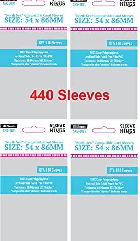 Sleeve Kings North Sea Compatible Sleeves 54 X 86 mm (4x110 Pack, 440 Sleeves)