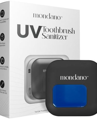 Mondano UV-C Toothbrush Sanitizer and Holder, Toothbrush Case - Manual/Electric Toothbrush Cover for Any Toothbrush Head - Rechargeable Toothbrush Travel Case, Tooth Brush Cover Cap for Home