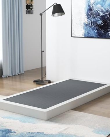 Vehowy 5 Inch Box Spring for Twin Bed,Twin Size Box Spring Only,Heavy Duty Mattress Foundation,Metal Bed Base,Non-Slip,Easy Assembly