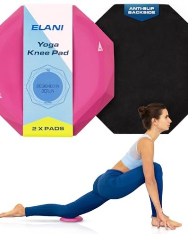 ELANI Knee Pad Cushion (2 Pack) - Extra thick & Comfortable Pilates Support - Pink Yoga Jellies - yoga knee pad cushion extra thick, Yoga Jellies for wrist