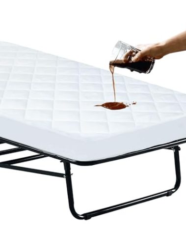 Cot Size Mattress Pad Waterproof Quilted, Absorbent Soft Mattress Pads Protector Cover Quilted Fitted Mattress Protector Narrow Twin 31" X 75", Cover Only