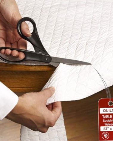 LAMINET - Deluxe Cushioned Heavy-Duty Quilted Table Pad Protector for Dining Room Table - 52" x 108" Oblong | Waterproof Vinyl Table Padding Under Tablecloth Cover for Rectangular Square Tables