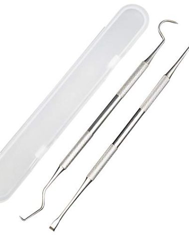 Professional Dental Tools, Langsum Stainless Steel Teeth Cleaning Tools for Dentist, Personal Using, Pets, Dental Hygiene Kit with Dental Scaler Pick, Tooth Tartar Scraper Remover and Storage Box