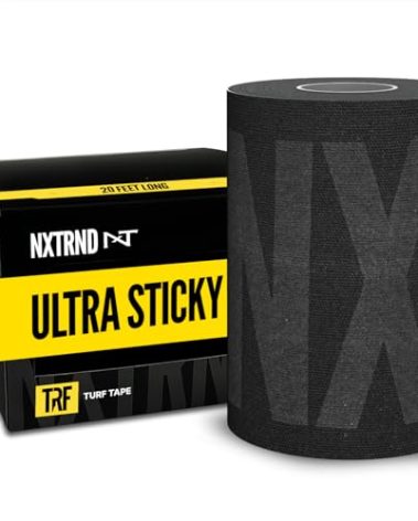 Nxtrnd TRF Turf Tape Football, Extra Wide Kinesiology Tape, Protects from Turf Burn (Black)