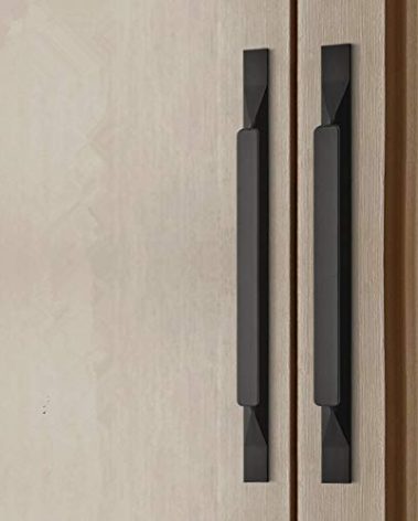 Shozafia Kitchen Cabinet Pulls - Black Cabinet Handles - 5 Pack Long Cabinet Hardware for Drawers Dresser Furniture Pulls (13.86 inches Hole Center - 19.69 inches Length)