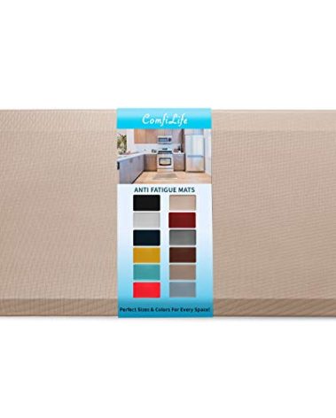 ComfiLife Anti Fatigue Floor Mat – 3/4 Inch Thick Kitchen Mats for Floor, Standing Desk Mat, Kitchen Rug – Comfort at Home, Office – Durable – Stain Resistant – Non-Slip Bottom (20" x 39", Rose Gold)