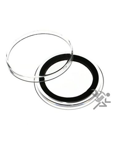(10) Air-tite 25mm Black Ring Coin Holder Capsules for 1/2oz Gold Maple Leaf & Nugget