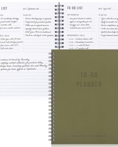 ZICOTO Aesthetic To Do List Notebook For Work or Home - Simple Daily Planner to Easily Organize Your Tasks And Boost Productivity - Stylish Undated Organizer Supplies For Women and Men