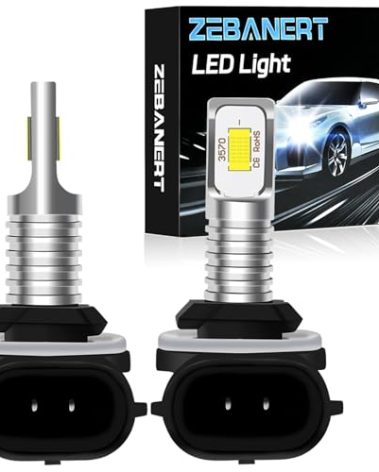 ZEBANERT 881 886 894 Fog light bulbs Fit For Polaris Ranger 400 500 570 700 800 900, 12000 Lumen 6500K White, Car interior light bulb，Car Tail Brake Parking Lights(Pack of 2)