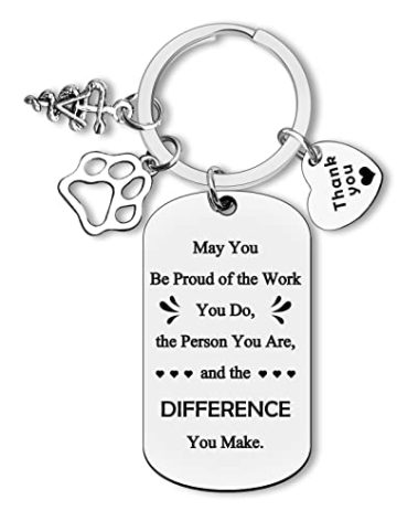 Veterinarian Appreciation Gifts Vet Tech Keychain Thank You Jewelry Veterinary Tech Animal Rescue Gifts Veterinary Nurse Assistant Keychain Coworker Going Away Gifts Doctor Assistant Graduation Gifts