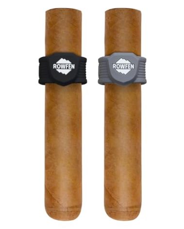 ROWFEN 2Pcs Magnetic Cigar Holder - Convenient Cigar Holder with Magnet and Adjustable Design - Fit for Golfing, Grilling, Fishing, Travel, and Outdoor Adventures (Black+Gray)