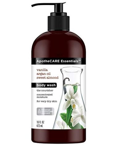ApotheCARE Essentials The Nourisher Body Wash, Vanilla, Argan Oil, Sweet Almond, 16 oz