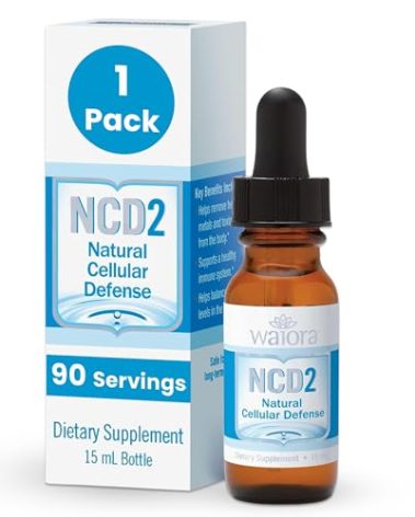 Waiora NCD2 Activated Best Pure Zeolite Liquid Drops – Natural Body Cleanse & Immune Support with Zeolite Clinoptilolite Liquid, pH Balance Formula, All-Natural – 1 Bottle (0.5 oz.), 90 Servings