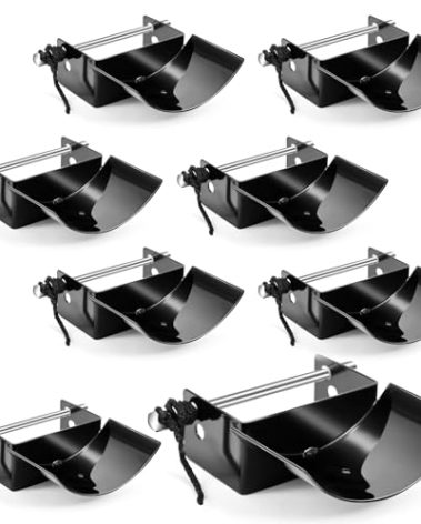 Abbylike 4 Pairs (8 Pieces) Jump Cups Metal Horse Jump Cups with Pin Fits Standards Uprights, Lightweight Durable for Hobby Horse Jumper Equestrian Activities