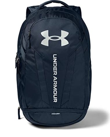 Under Armour Unisex-Adult Hustle 5.0 Backpack , Academy Blue (408)/Silver , One Size Fits All