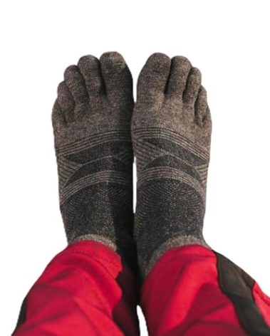 Colorado Sock Company Merino Wool Five Toe Socks for Men and Women, 2 Pair, Moisture Wicking Athletic, Running, Hiking Support, Ankle (Small)