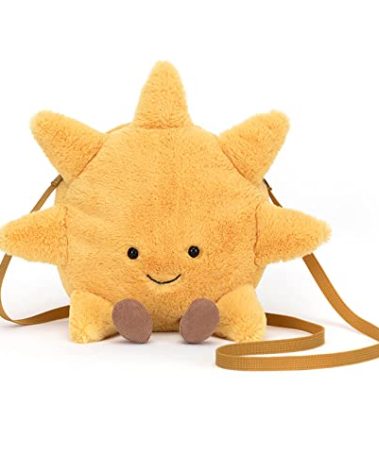 Jellycat Amuseables Sun Plush Bag, 10 inches - Crossbody and Shoulder Purse - Fun and Unique Handbag