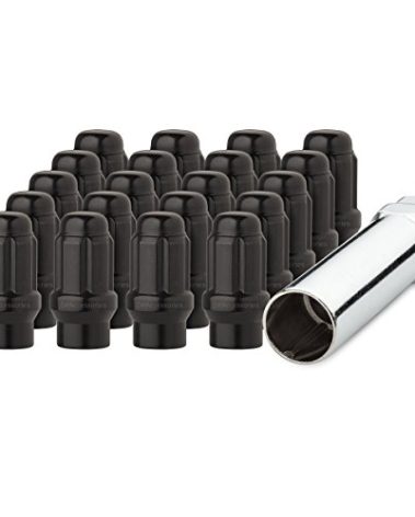 DPAccessories 20 Black 12x1.5 Closed End ET Spline Tuner Lug Nuts for Aftermarket Wheels LCE3L6HESBK04020