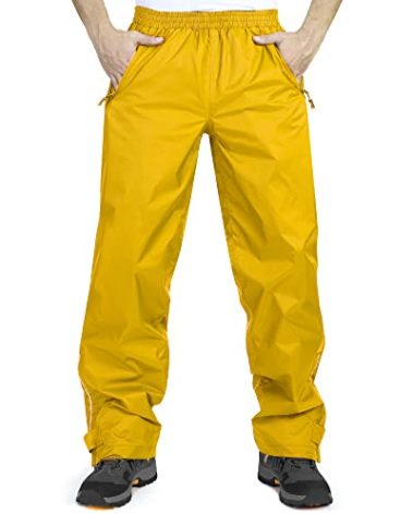 33,000ft Men's Rain Pants, Waterproof Rain Over Pants, Windproof Outdoor Pants for Hiking, Fishing
