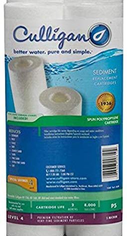Culligan P5-4PK P5 Whole House Premium Water Filter, 8,000 Gallons, Value 4-Pack, White, 4 Count (Pack of 1)