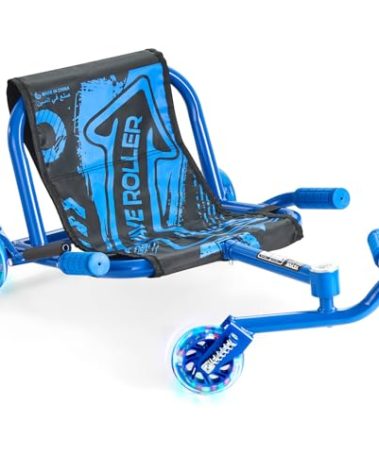 VEVOR Ride-on Scooter, 132 lbs Load Capacity, Swing Side-to-Side for Amazing Ride, Powered by Zig-Zag Motion, Drifts on Any Hard Surface, Ages 4+, Blue