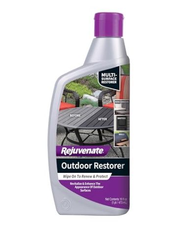 Rejuvenate Outdoor Restorer, 16 Ounces, Restores Faded and Weathered Outdoor Surfaces Such As Patio Furniture, Shutters, Siding And Grills