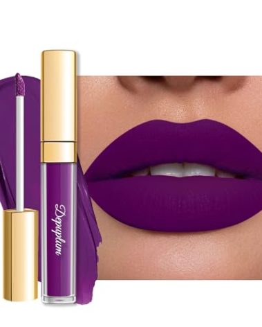 Purple Lipstick Matte for Women, SuperStay Long Lasting Lipstick Smudge Proof No Transfer Liquid Lipsticks, Cruelty Free Lip Makeup (DM22 Purple Crystal)