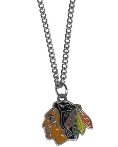 NHL Siskiyou Sports Fan Shop Chicago Blackhawks Chain Necklace with Small Charm 22 inch Team Color