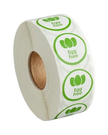 1000 Stickers/Roll Egg Free Permanent 1 Inch Label Sticker