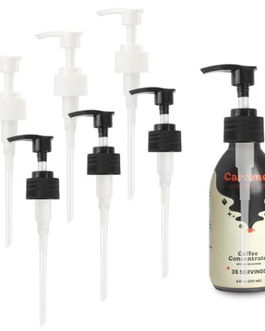 Syrup Pump for Javy Coffee Concentrate 6fl, Syrup Dispenser Pump for Cold Brew Coffee, No Drip Pouring, Replace Measuring Spoon for Consistent Dispensing (6Pcs)