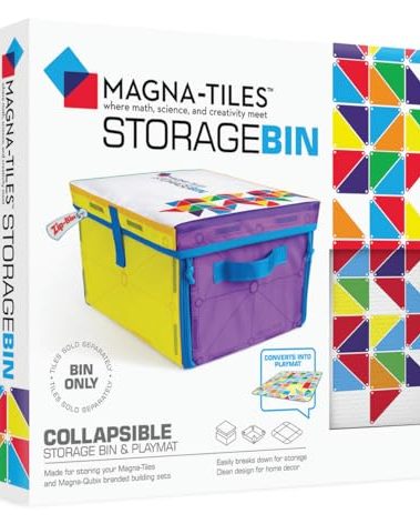MAGNA-TILES Storage Bin & Interactive Play-Mat, The ORIGINAL Magnetic Building Brand