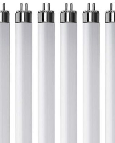 KOR (Pack of 6) F8T5/WW - T5 Fluorescent 3000K Warm White - 8 Watt - 12" Super Long Life Light Bulbs